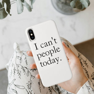 私は今日は人がミニマル出来シンプルない黒引用文 iPhone X ケース