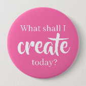 私は今日は何を作ろうか。ピンオンボタン 缶バッジ (正面)