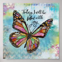 私は今日は喜びのポスターが貼り付けられる