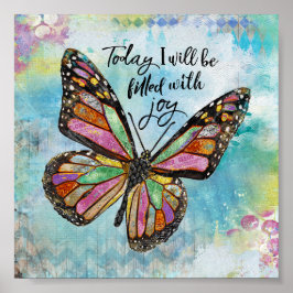 私は今日は喜びのポスターが貼り付けられる ポスター