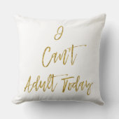 私は今日は大人におもしろいことわざ枕 クッション (正面)