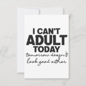 私は今日は大人にならない明日は似合わない サンキューカード (正面)