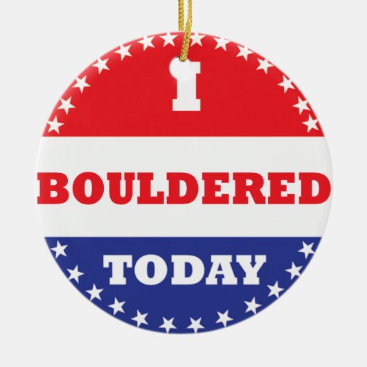 私は今日は大目に見えた セラミックオーナメント (正面)