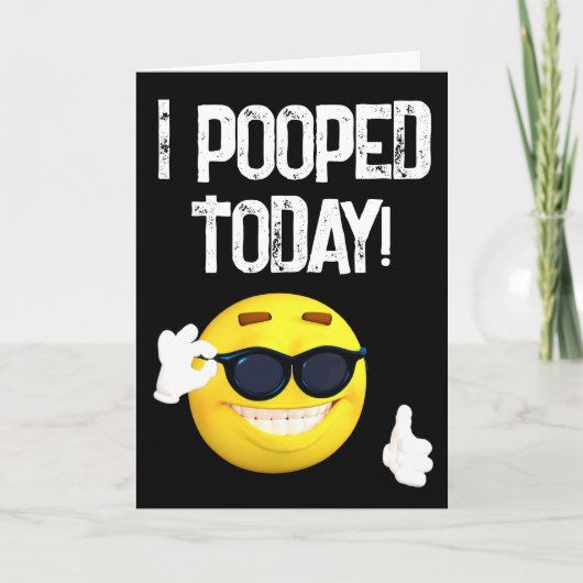 私は今日は寝た!あいさつおもしろい誕生日カードカード カード (正面)