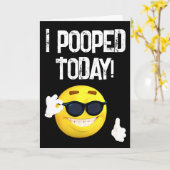 私は今日は寝た!あいさつおもしろい誕生日カードカード カード (黄色い花)