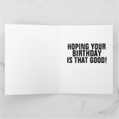 私は今日は寝た!丘おもしろいの誕生日カード カード (内部)