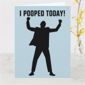 私は今日は寝た!丘おもしろいの誕生日カード カード (黄色い花)