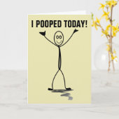 私は今日は寝た!丘おもしろいの誕生日カード カード (黄色い花)