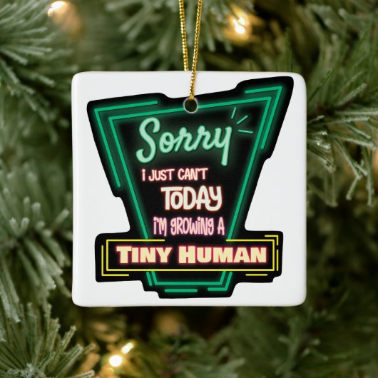 私は今日は小さな人間を育てられなくて残念だ セラミックオーナメント (ツリー)