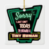 私は今日は小さな人間を育てられなくて残念だ セラミックオーナメント (裏面)