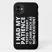 私は今日は忍耐テストを受けた…皮肉おもしろい. Case-Mate iPhoneケース (裏面)