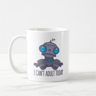 私は今日は悲しいロボットは大人になれない コーヒーマグカップ