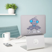 私は今日は悲しいロボットは大人になれない シール (デスク上のノートパソコン)