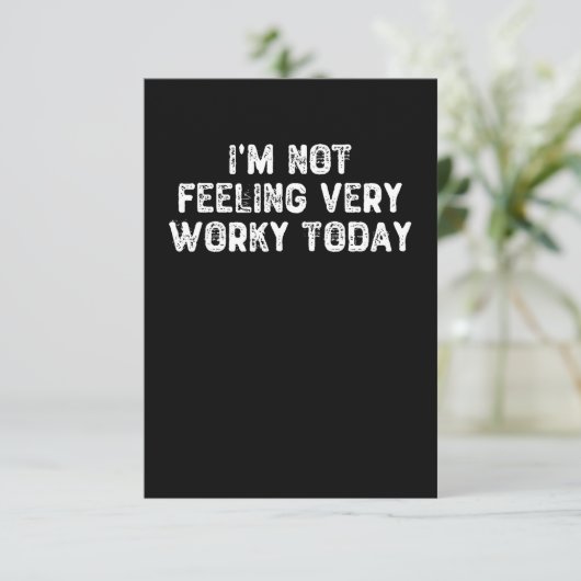 私は今日は感じあまり仕事をしていない – ワークギフトアイディア サンキューカード (スタンド正面)