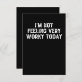 私は今日は感じあまり仕事をしていない – ワークギフトアイディア サンキューカード (正面/裏面)