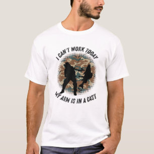 私は今日は私の腕がキャストで働くことができない – おもしろい Fis Tシャツ