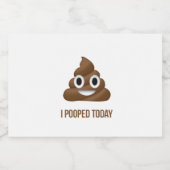 私は今日は笑顔でうんこ絵文字 スパークリングワインラベル (シングルラベル)