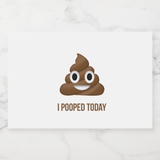 私は今日は笑顔でうんこ絵文字 スパークリングワインラベル (シングルラベル)