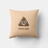 私は今日は笑顔で顔を出した クッション (裏面)