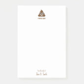 私は今日は笑顔で顔を出しパーソナライズされたた ポストイット (正面)