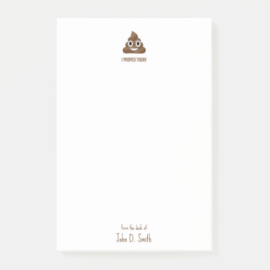 私は今日は笑顔で顔を出しパーソナライズされたた ポストイット (正面)