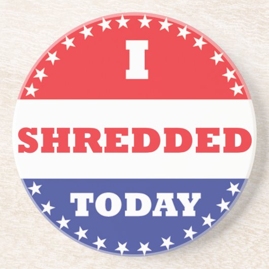 私は今日は細断した コースター (正面)