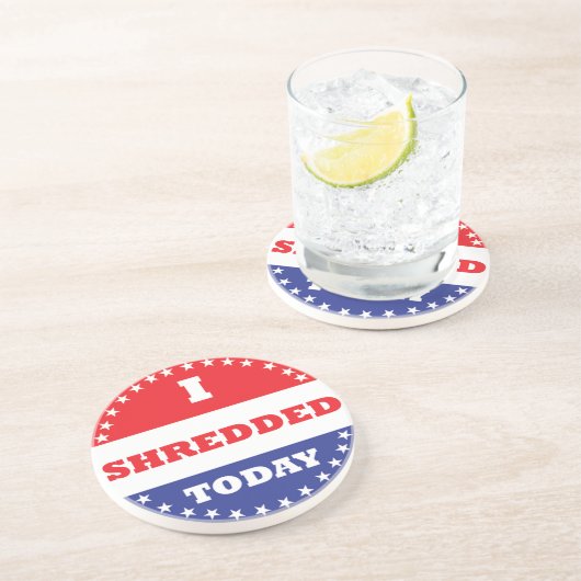 私は今日は細断した コースター (側面)