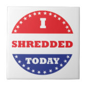 私は今日は細断した タイル (正面)