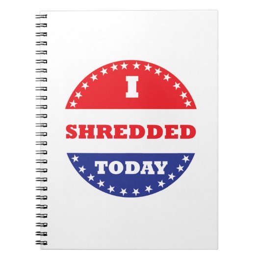 私は今日は細断した ノートブック (正面)