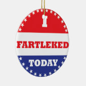 私は今日は茶番をした セラミックオーナメント (右)