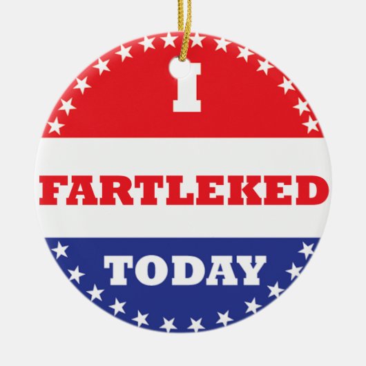 私は今日は茶番をした セラミックオーナメント (正面)