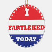 私は今日は茶番をした セラミックオーナメント (左)