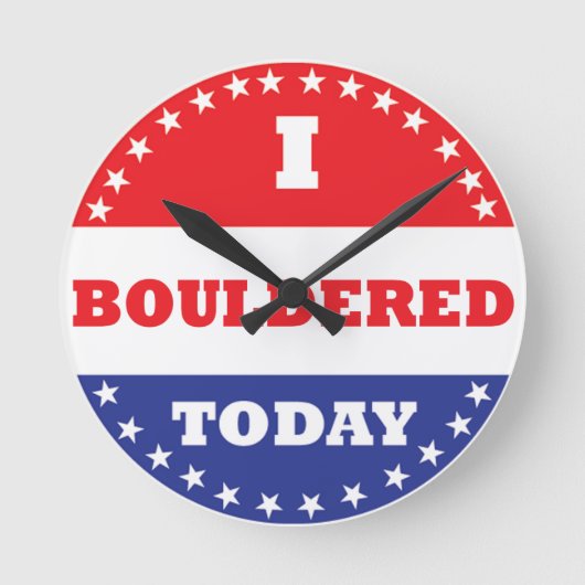 私は今日は転石しました ラウンド壁時計 (正面)