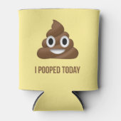 私は今日は顔文字おもしろい黄を見た 缶クーラー (正面)