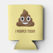 私は今日は顔文字おもしろい黄を見た 缶クーラー (裏面)