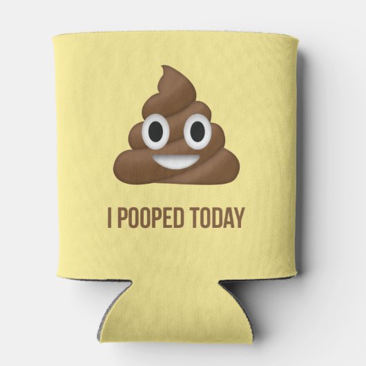 私は今日は顔文字おもしろい黄を見た 缶クーラー (裏面)