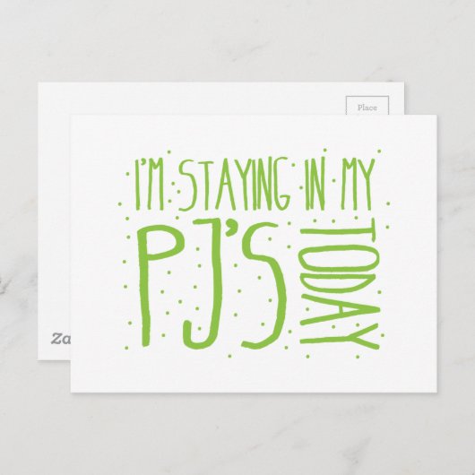私は今日はPJの家にいる ポストカード (正面/裏面)