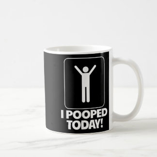 私は今日トイレのユーモアのおもしろいメンズを開いた コーヒーマグカップ