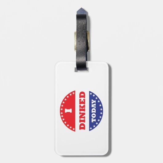 私は今日ピックボールを食べた ラゲッジタグ (裏面縦)