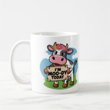 私は今日モーかわいいコーヒーマグ動物愛好家