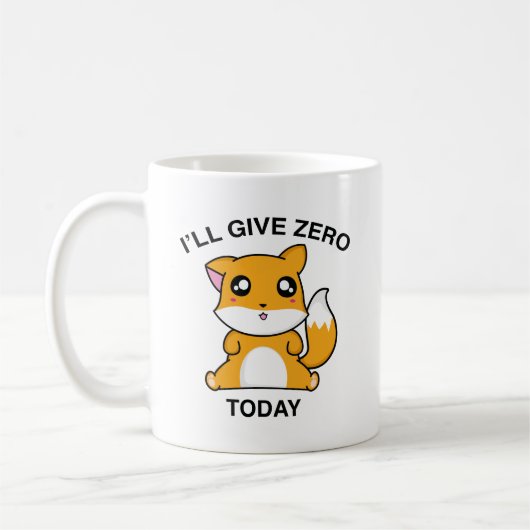 私は今日与えはキツネを無くす コーヒーマグカップ (左)