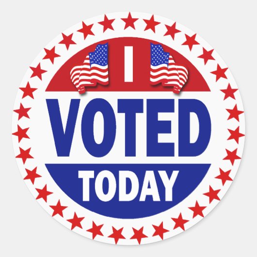 私は今日投票した ラウンドシール (正面)