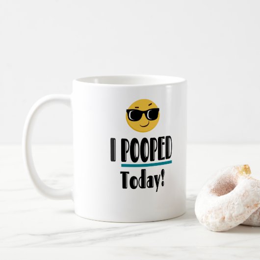 私は今日絵文字の皮肉を口に出おもしろいした コーヒーマグカップ (ドーナツ)