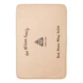 私は今日絵文字をおもしろい見た バスマット (正面縦)