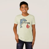 私は今日6歳だ（かわいいイルカ） Tシャツ (正面フル)