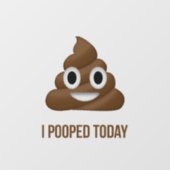 私は今日、ブラウン絵おもしろい文字をウンプ  ウィンドウサイン (シート)