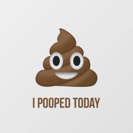 私は今日、ブラウン絵おもしろい文字をウンプ  ウィンドウサイン (シート)