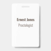 私は今日、笑顔のウンチ絵文字2行文字 バッジ (裏面)