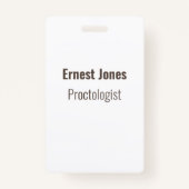 私は今日、笑顔のウンチ絵文字2行文字 バッジ (裏面)