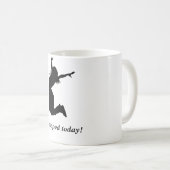私は今日pooped! おもしろマグカップの女性"私は" aを今日pooped コーヒーマグカップ (正面右)